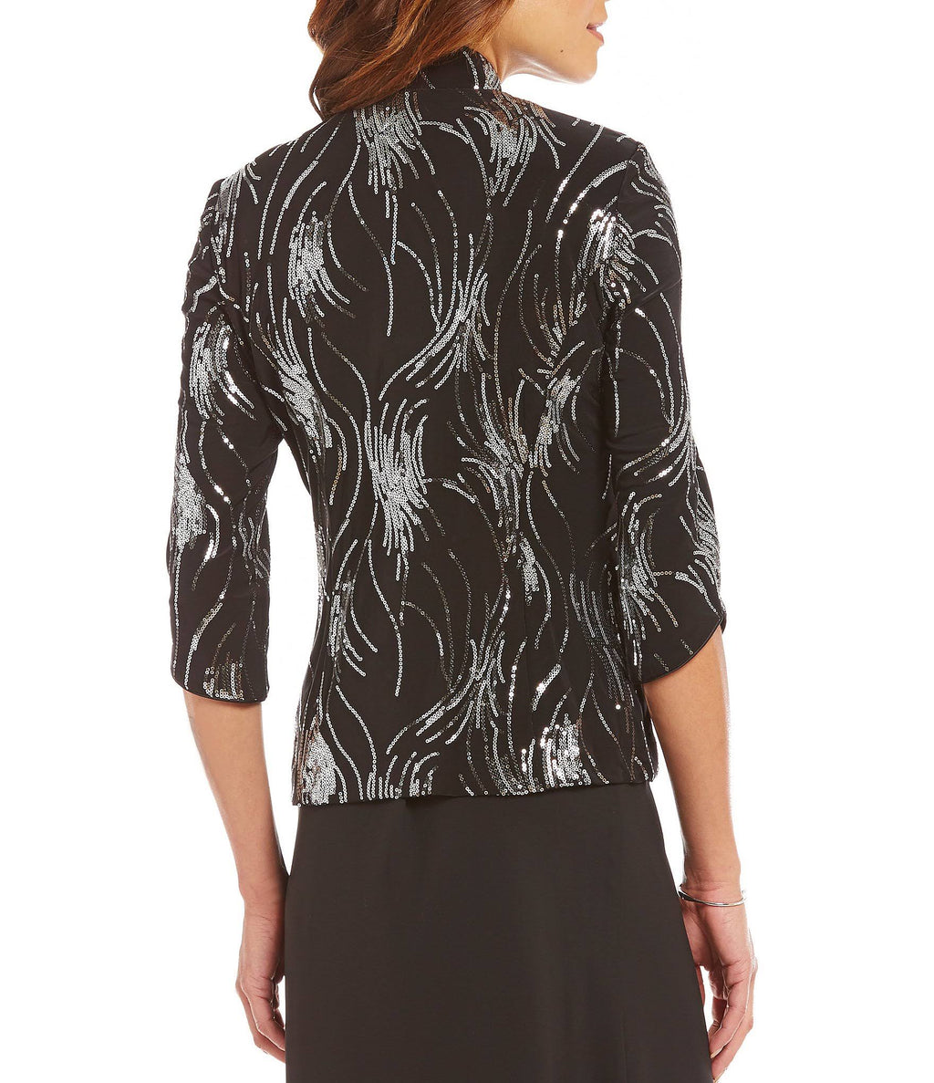 Sequin Mandarin Collar Twinset R547136
