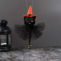 Pumpkin Witch Doll Scary Halloween Cat Toy Q6841
