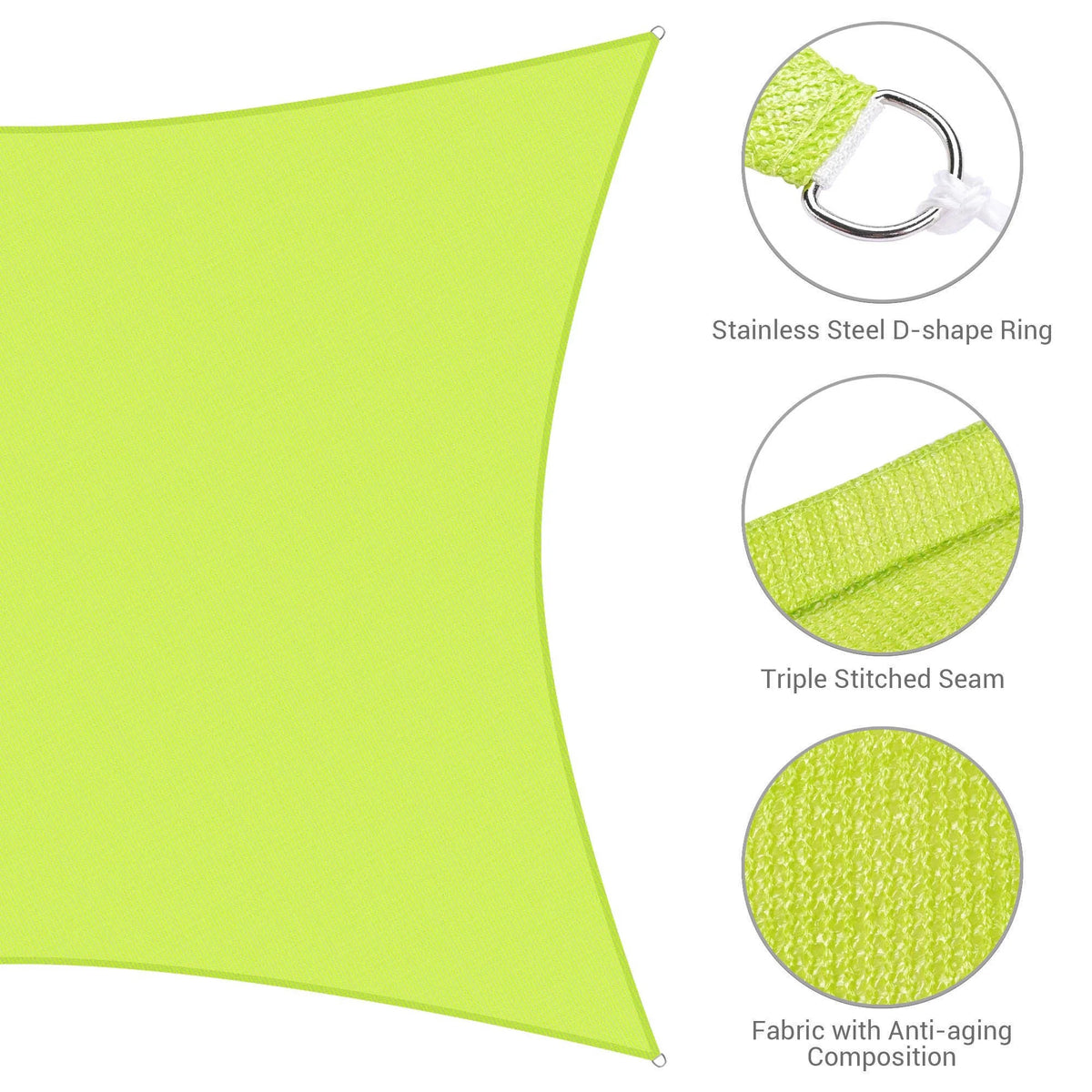 2 Pack 20x16 Ft 97% UV Block Rectangle Sun Shade Sail Canopy V1465