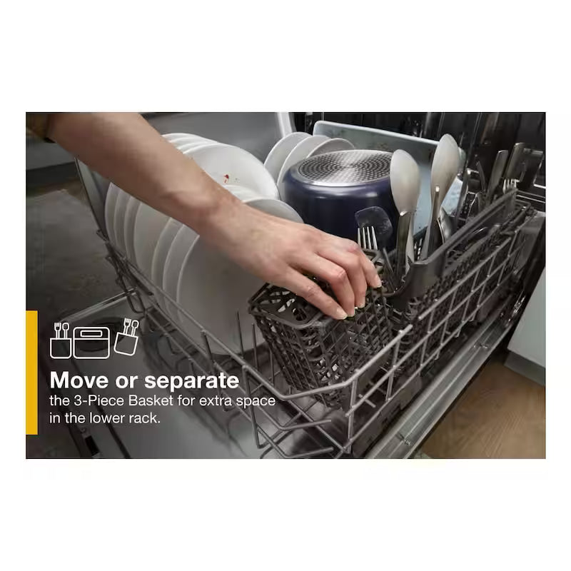 Black Stainless Dishwasher with 3rd Rack N42463