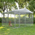 10x10 ft Extra Large Outdoor Dog Kennel with Roof F5401