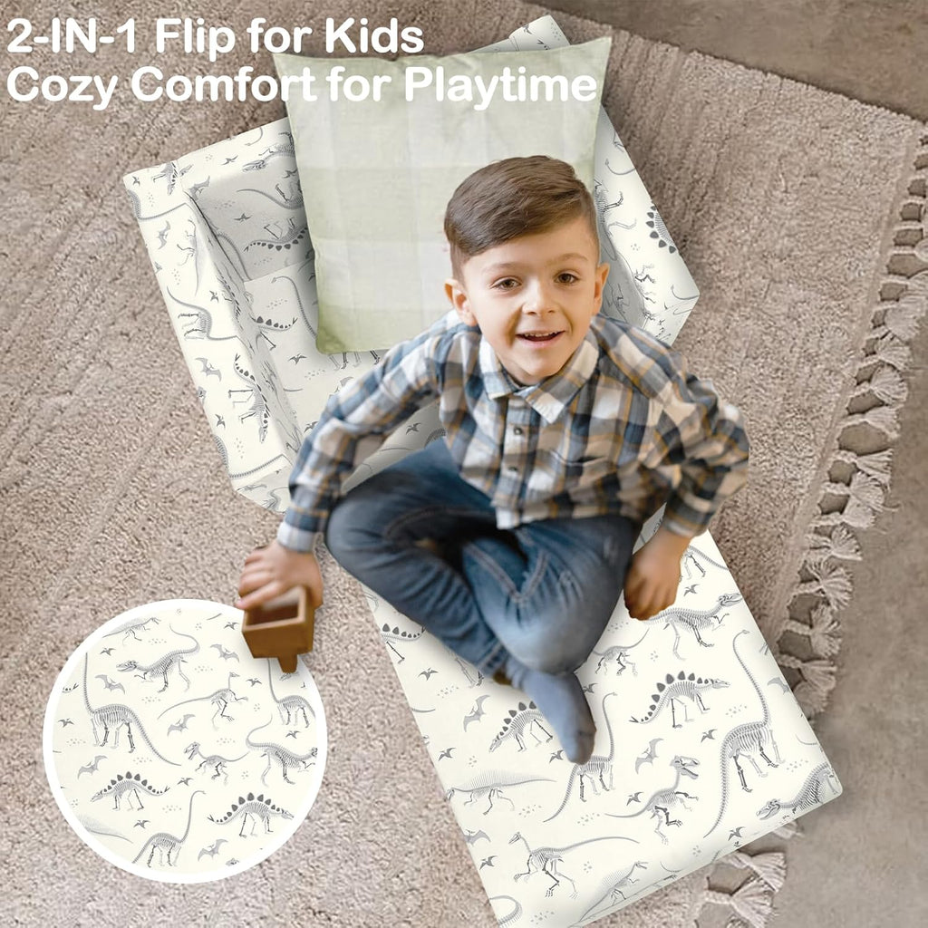 2 Seats Convertible Polyester Kids Sofa with Folding Sleeper M630269