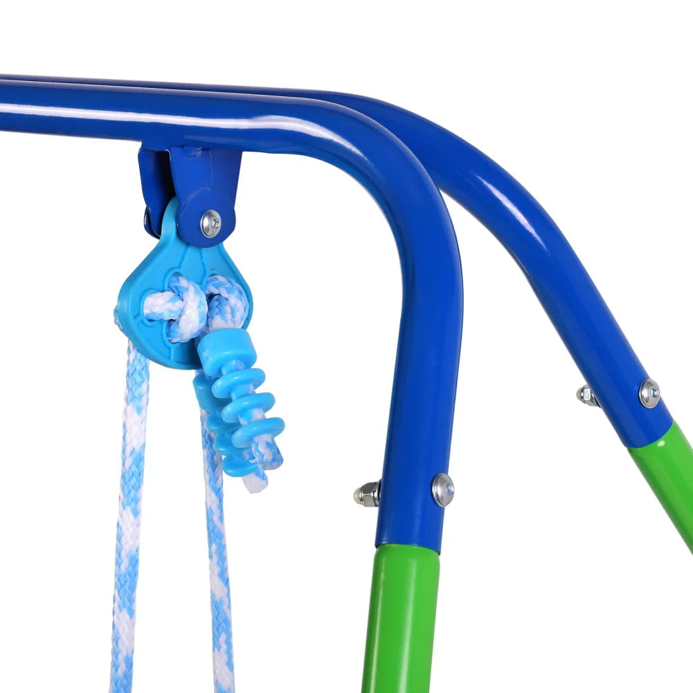 Folding Metal Toddler Swing Set with Safety Seat C4203