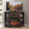 43" Wood TV Stand with Electric Fireplace X8633