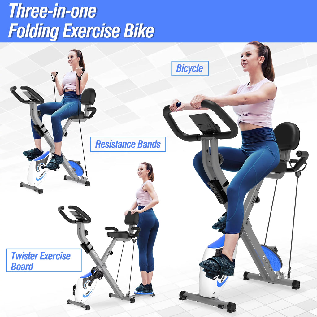 Foldable Magnetic Indoor Cycling Bike 220 lbs Capacity E505593