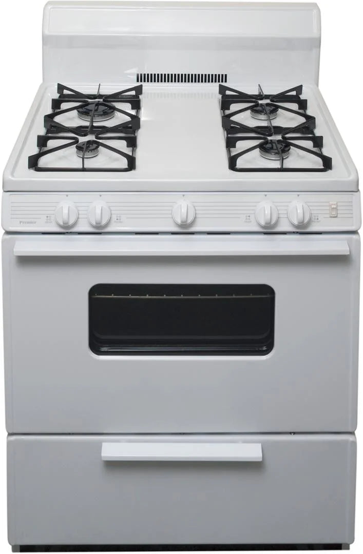 30 Freestanding Gas Range with 4 Sealed Burners in White R8221