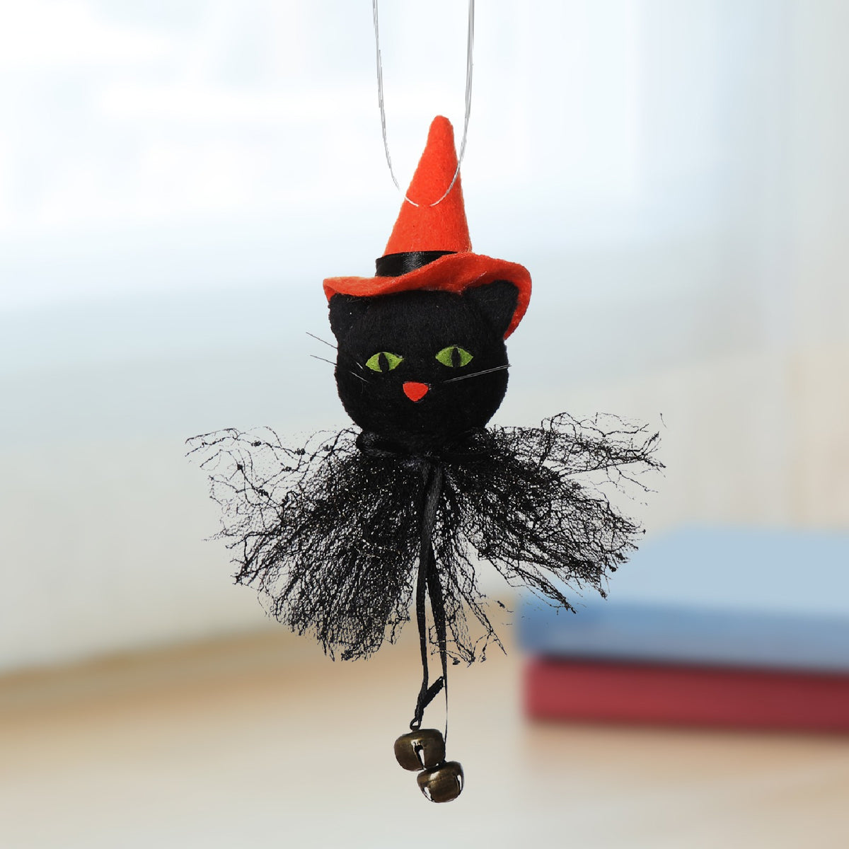Pumpkin Witch Doll Scary Halloween Cat Toy Q6841
