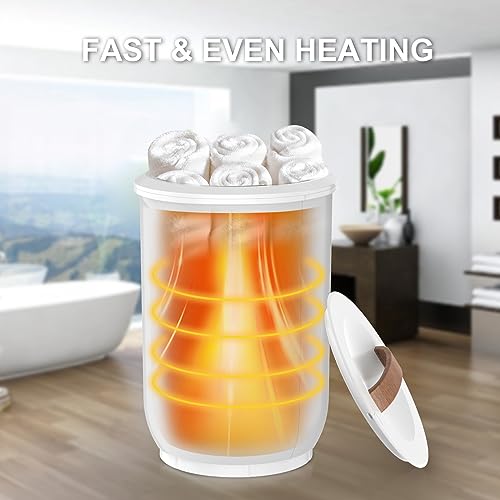 Large Heated Towel Warmer Bucket with Wood Handle G7800