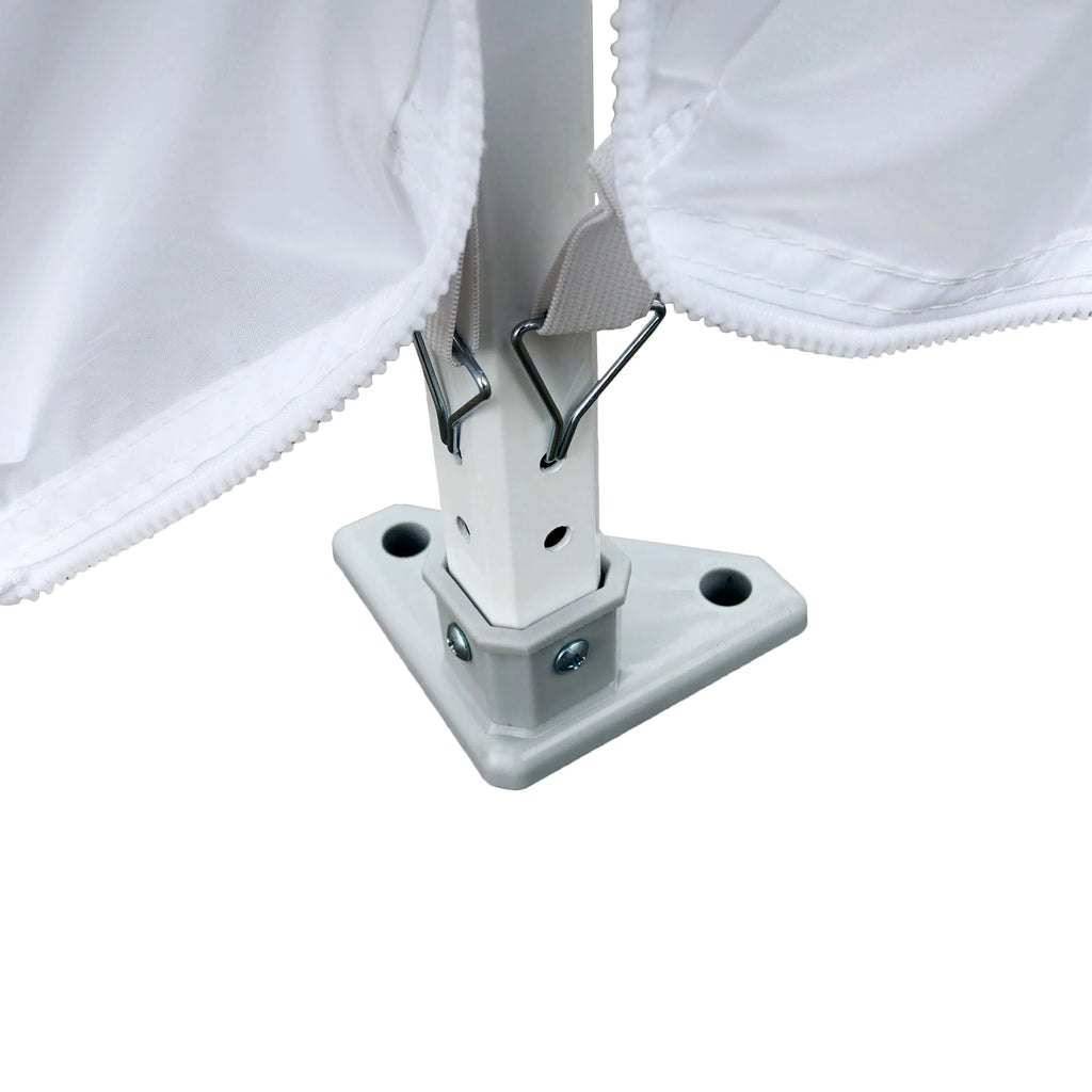 White 10' x 10' Straight Leg Canopy with Sidewalls J4864