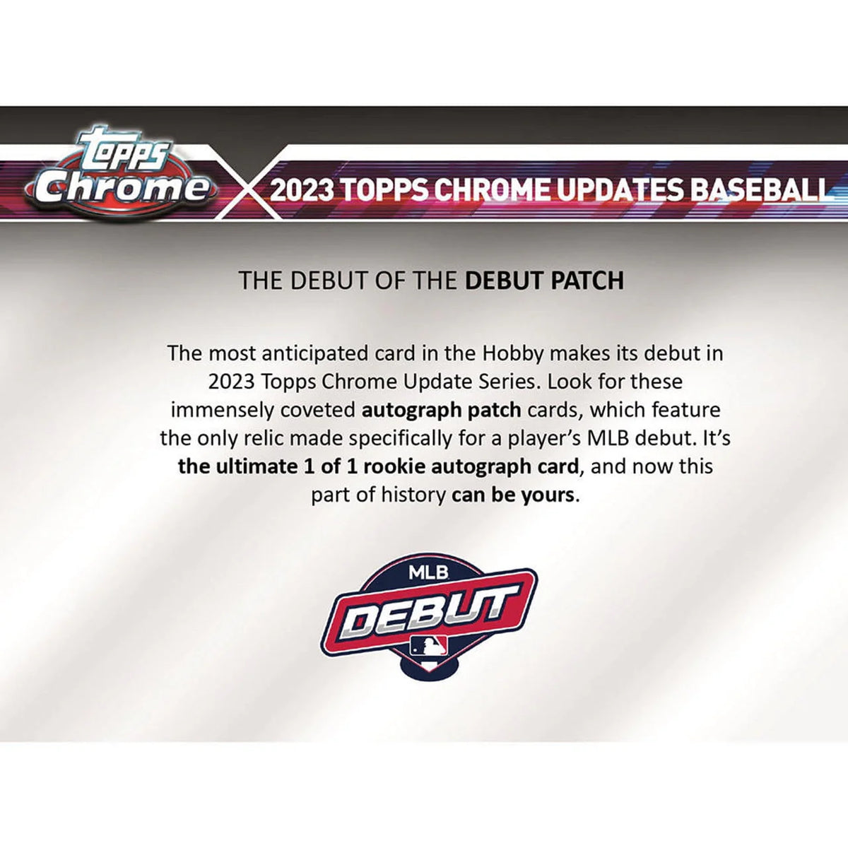 2023 Chrome Update Series Baseball Trading Card Hobby Jumbo Box W754907