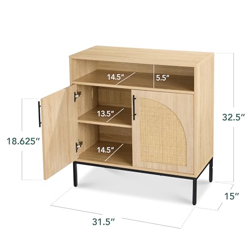 2-Door Rattan Storage Cabinet U365586