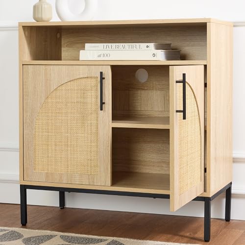 2-Door Rattan Storage Cabinet U365586