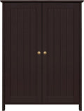 Gray Bathroom Storage Cabinet with Double Doors and Adjustable Shelves H4614