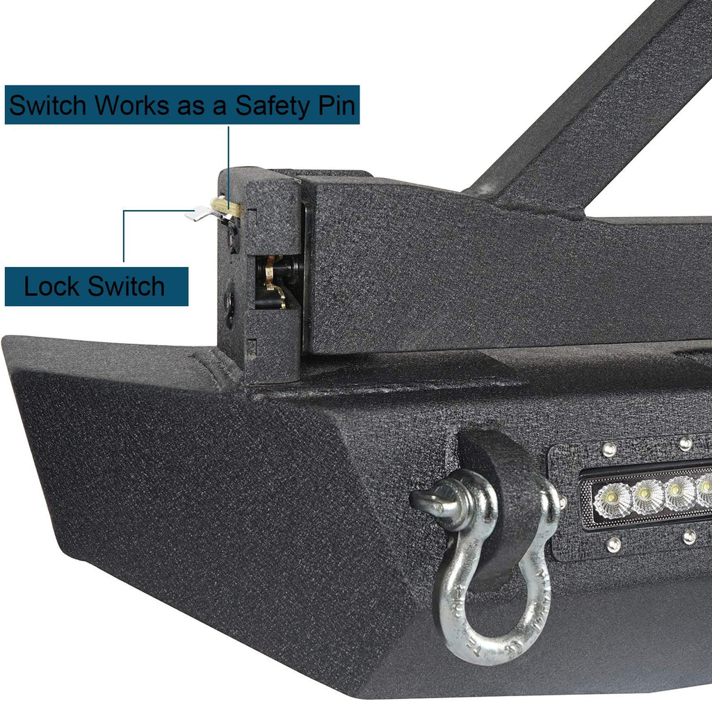 Rear Bumper with Spare Tire Carrier and Front Bumper Combo P254