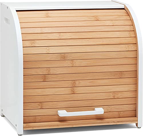 Bamboo Double Layer Roll Top Bread Box O771