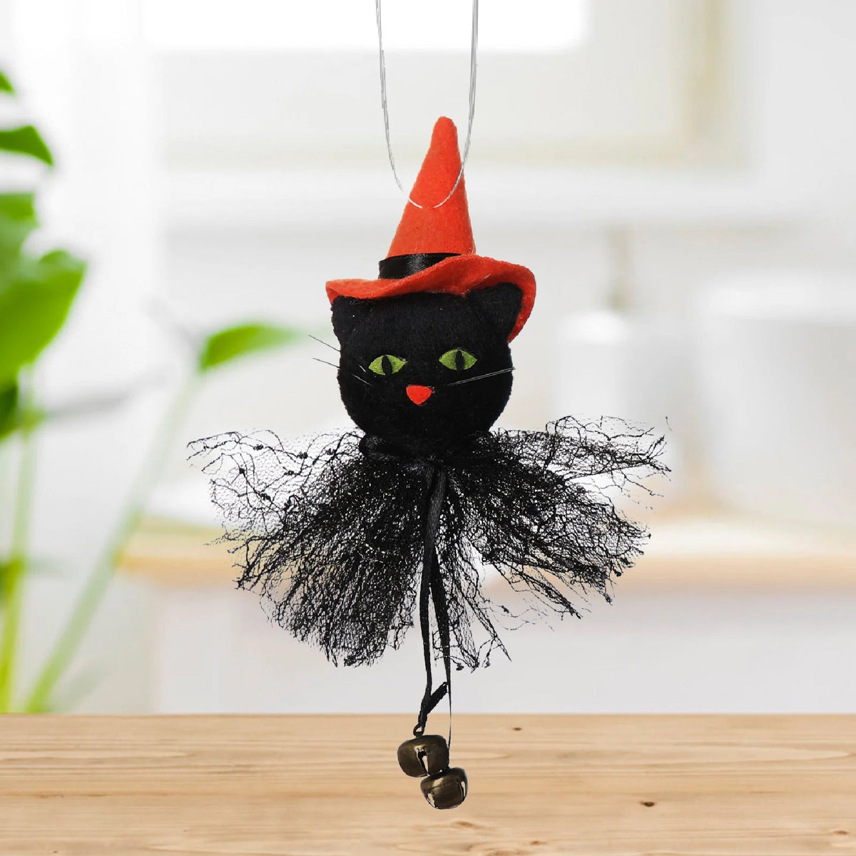 Pumpkin Witch Doll Scary Halloween Cat Toy Q6841