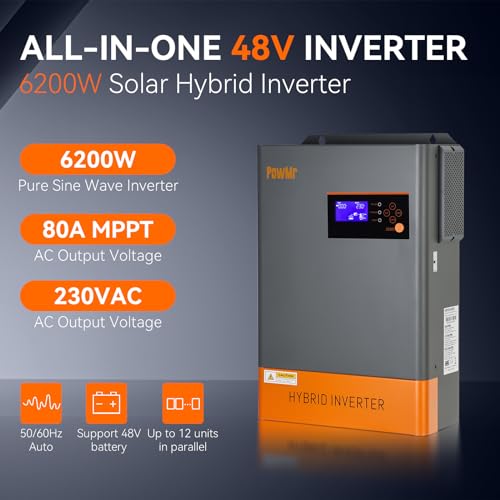 5000W 48V Off Grid Pure Sine Wave Inverter Charger with MPPT Charger Q362