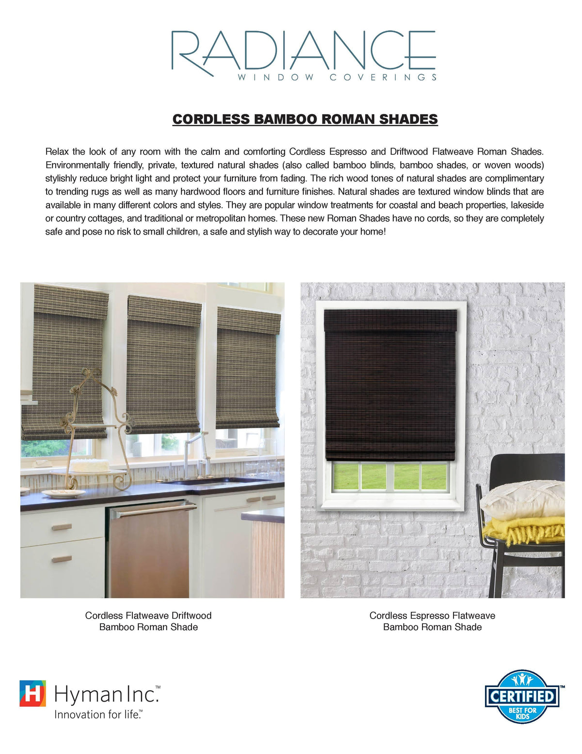 Cordless Roman Shade 41x64 L422374