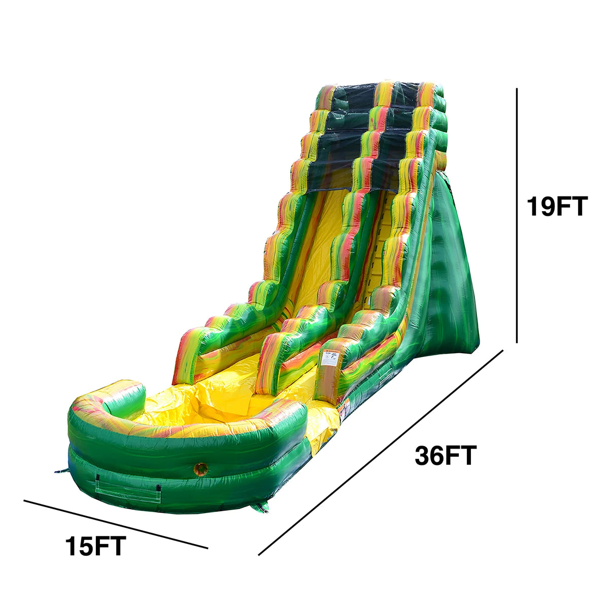 19' Inflatable Water Slide with Splash Pool M8306