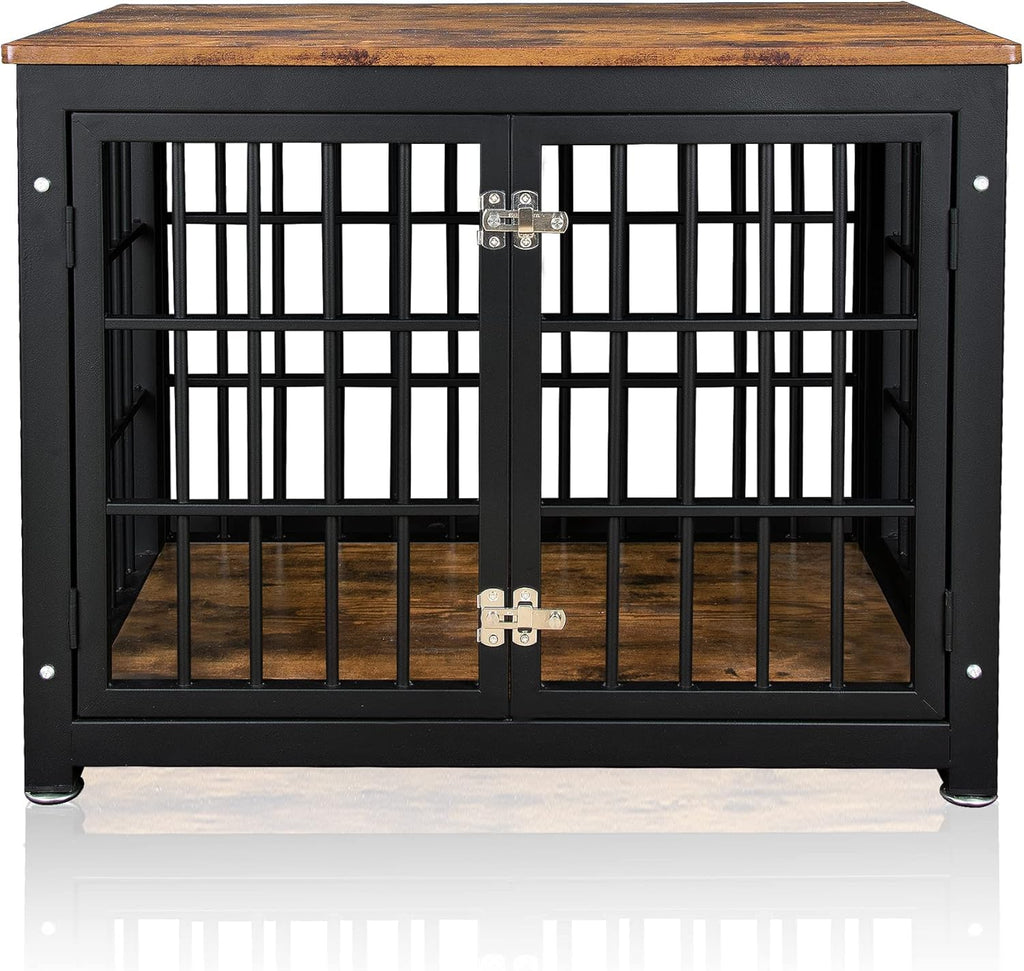 32'' Wood Dog Crate Furniture with Double Doors X8425