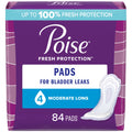 Incontinence Pads, 4 Drop, Long, 84Ct B515712