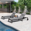 Adjustable Reclining Lounge Chair Set with Face Hole K9154