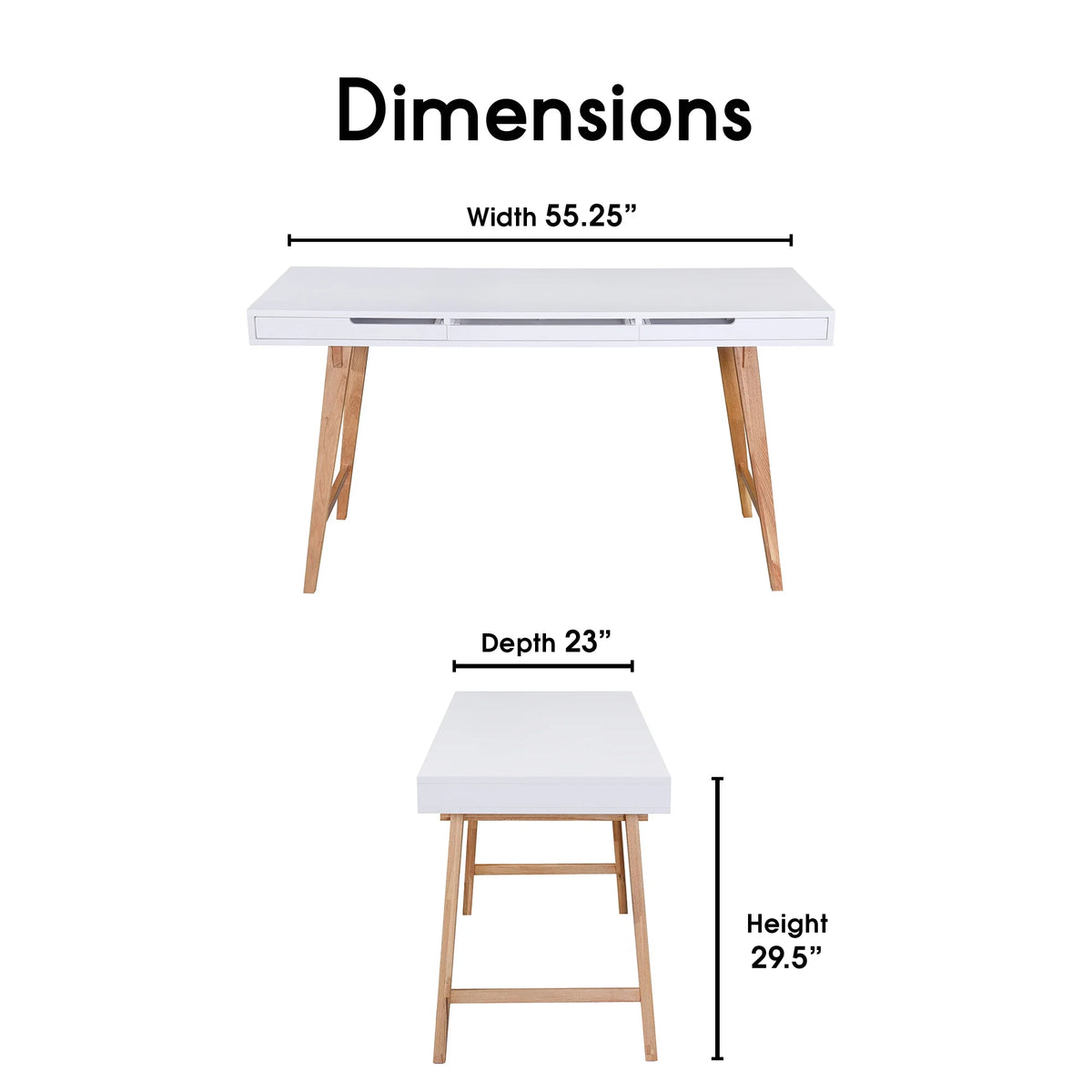 French White Writing Desk I66739