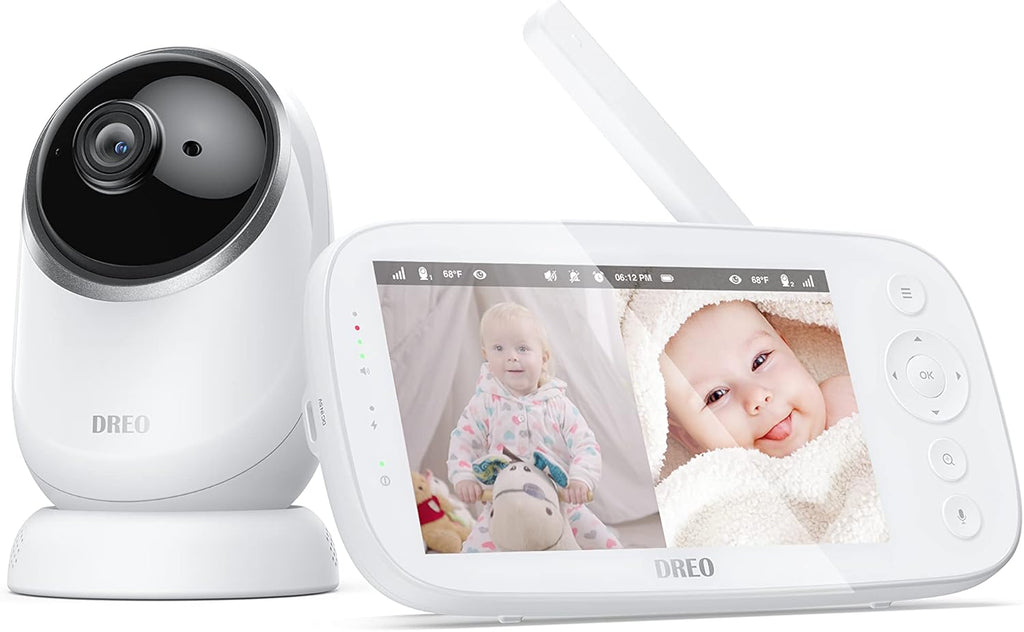 5 Inches 720P HD Split Screen Video Baby Monitor with Camera and Audio T73324