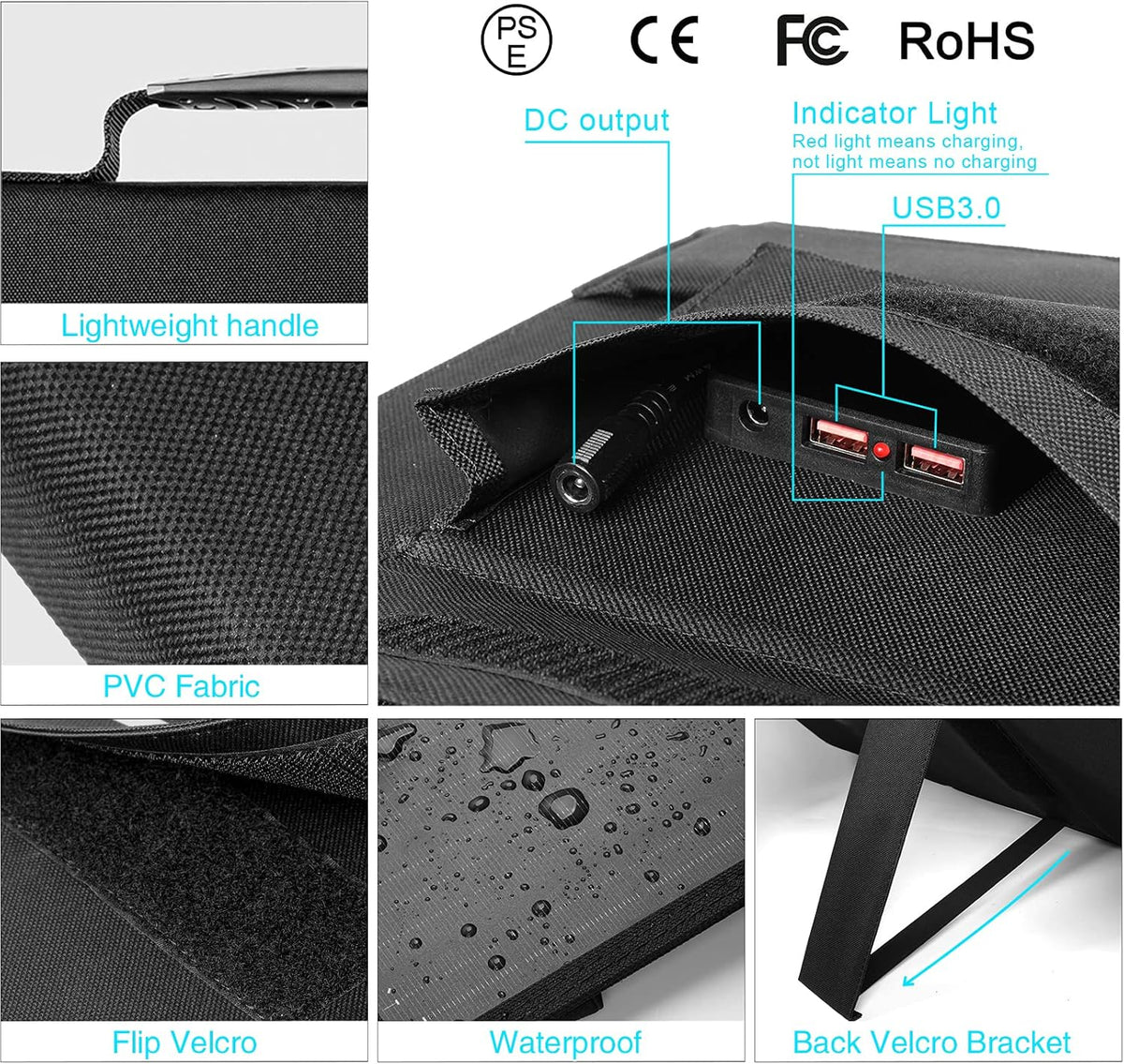 60W Foldable Portable Solar Panel P37071
