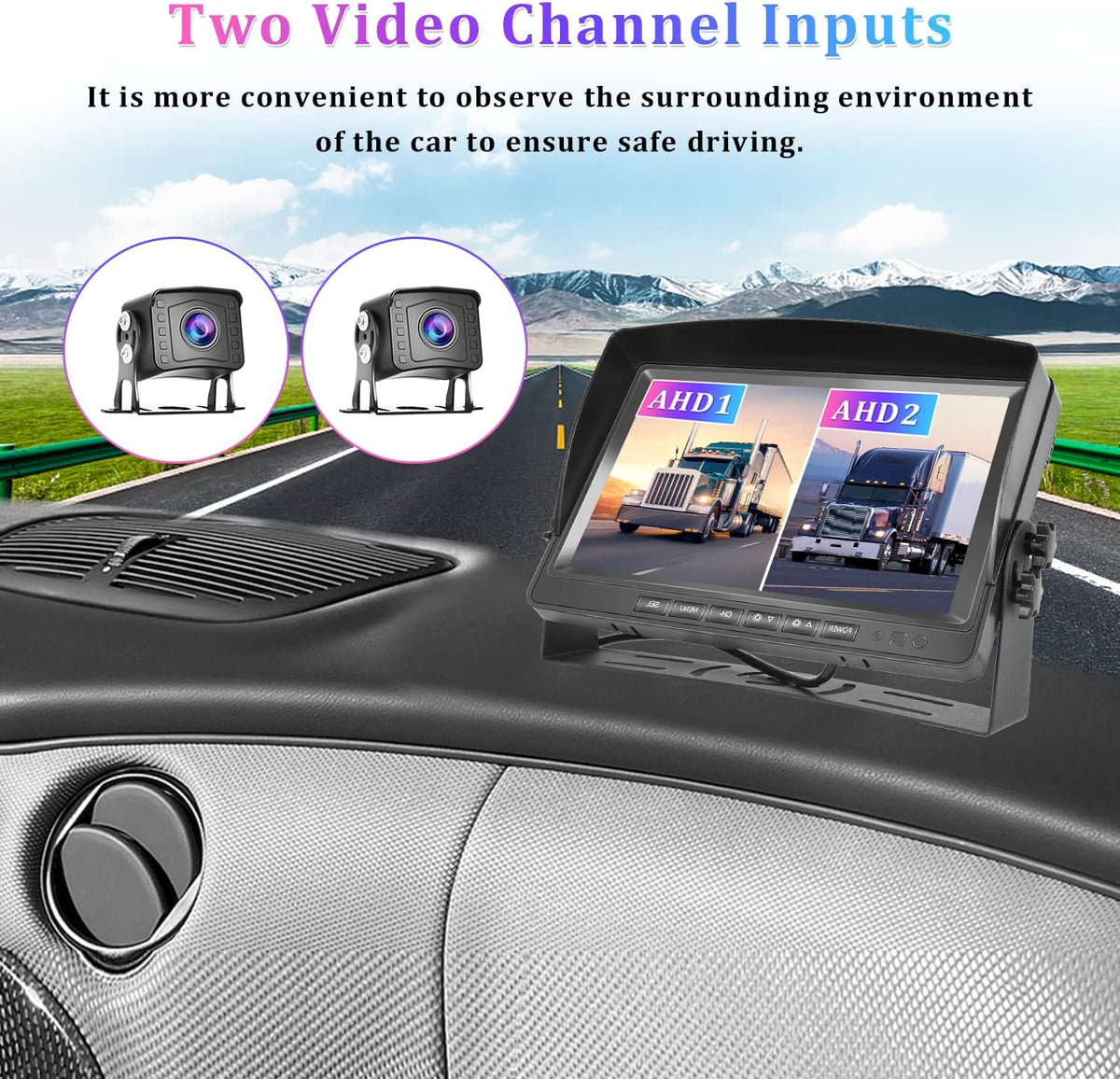 9 inch AHD 1080P Wired Backup Camera with Monitor Kit X26102