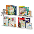 17" Kids Wall Shelves Floating Bookshelf Picture Ledge, Set of 4 A549769