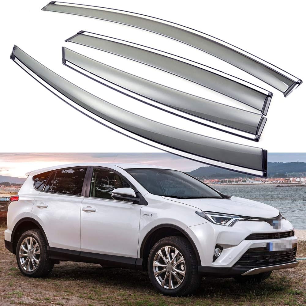 Car Window Visor Vent Shade Deflector Sun Rain Guards S53138