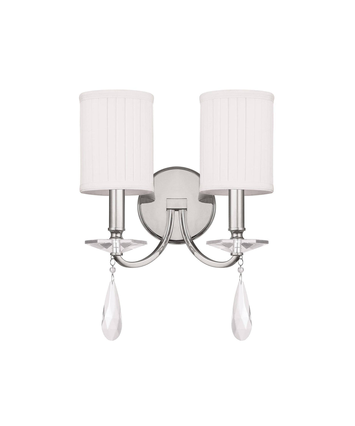 Polished Nickel 2 Light Sconce M6413