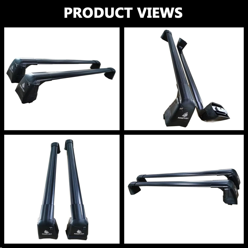 Black Lockable Roof Rack Crossbars U394431