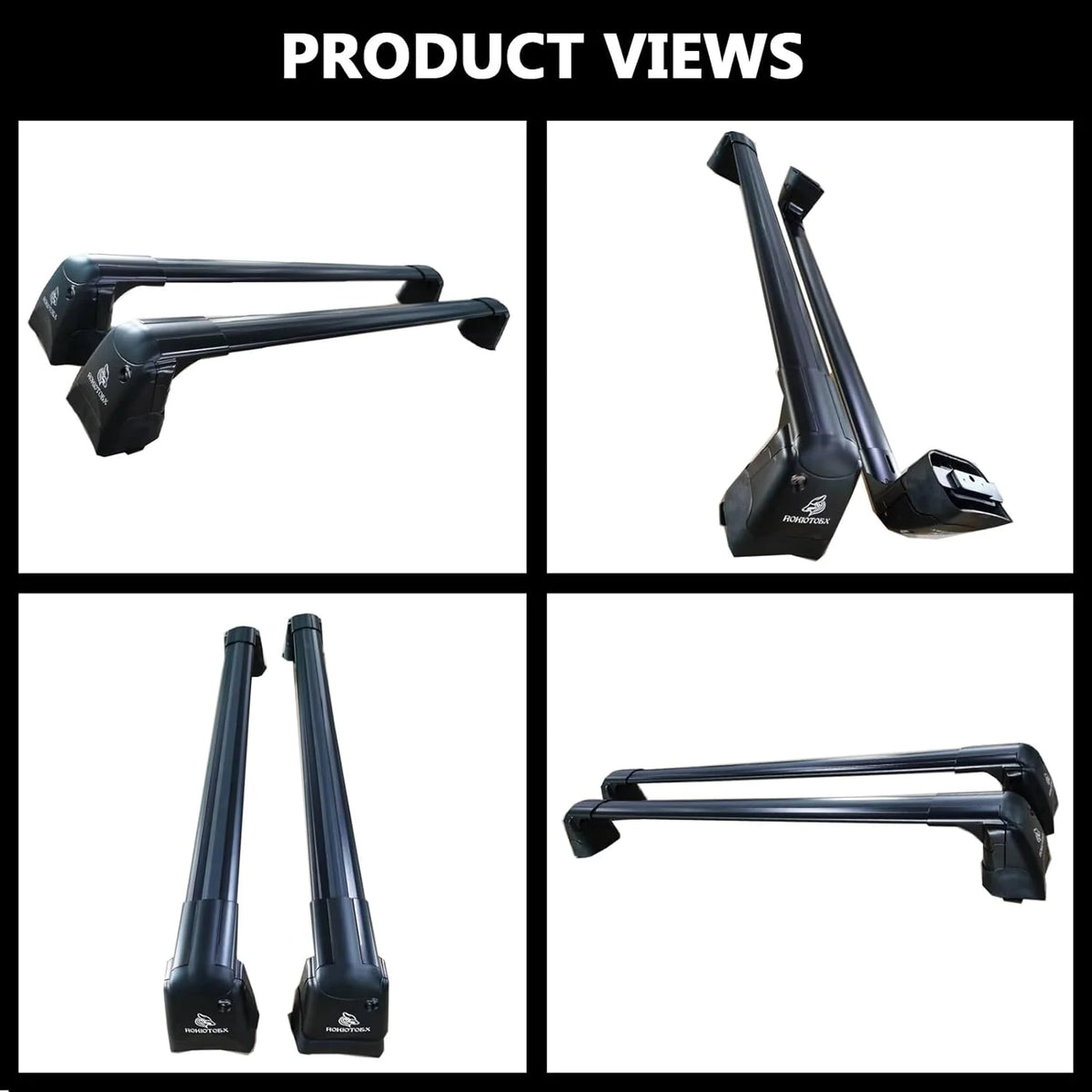 Black Lockable Roof Rack Crossbars U394431