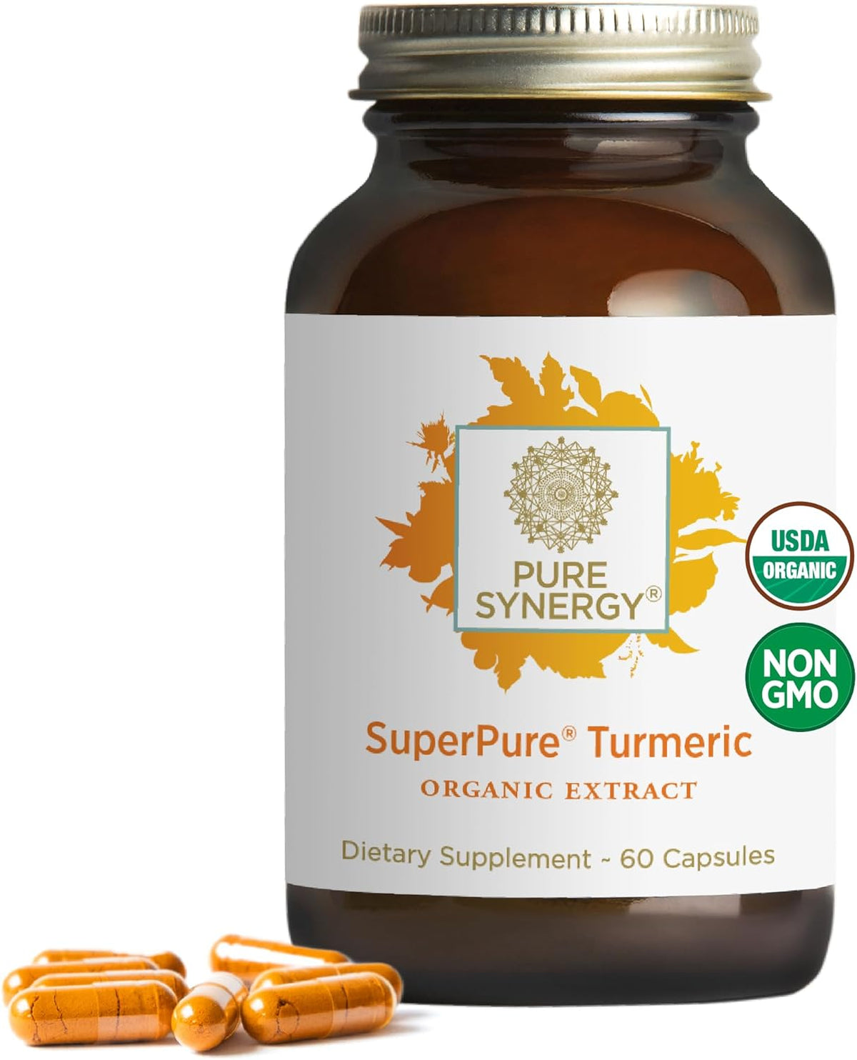 Organic Turmeric Curcumin Supplement 500 mg Capsules (60 Capsules) T91599