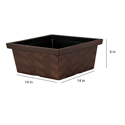 14 Inch Square Plastic Planter Box U879