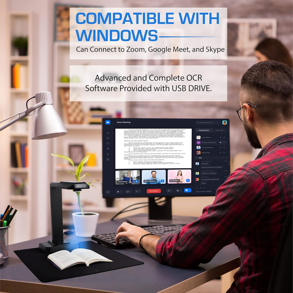 20MP Portable Overhead Document Camera Scanner N517
