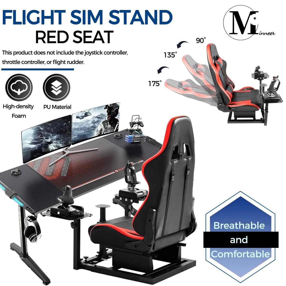 Flight Simulator Cockpit with Red Seat S597974