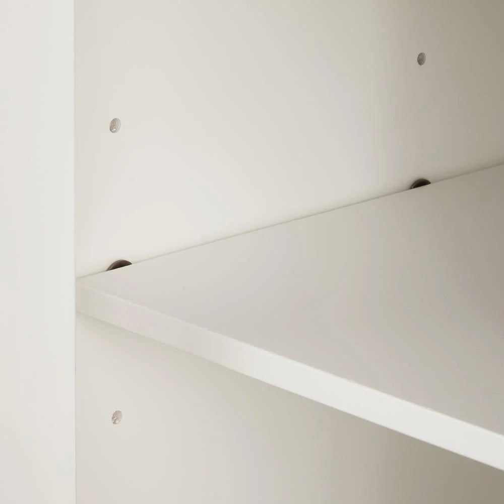 White 3PC Entertainment Center and Bookcases N7050