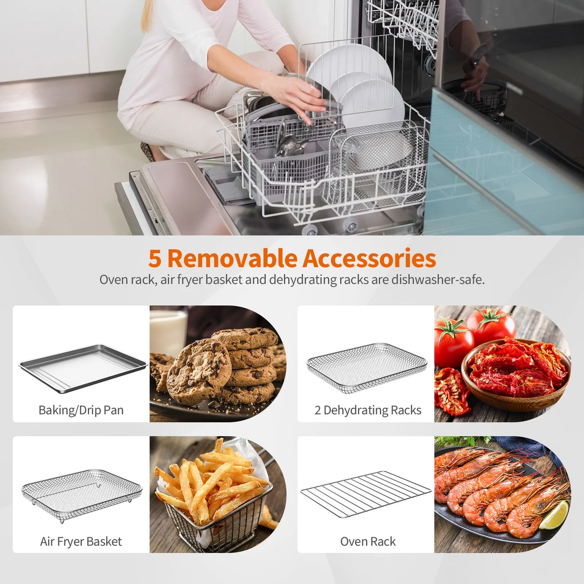 21QT Convection Air Fryer Toaster Oven 8-in-1 Q3377