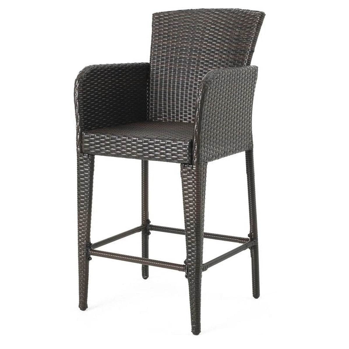 Multi Brown Wicker Barstool Set of 2 S477894