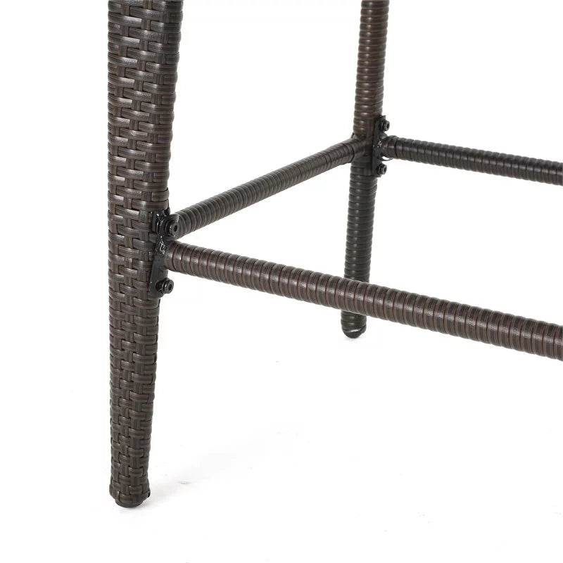 Multi Brown Wicker Barstool Set of 2 S477894