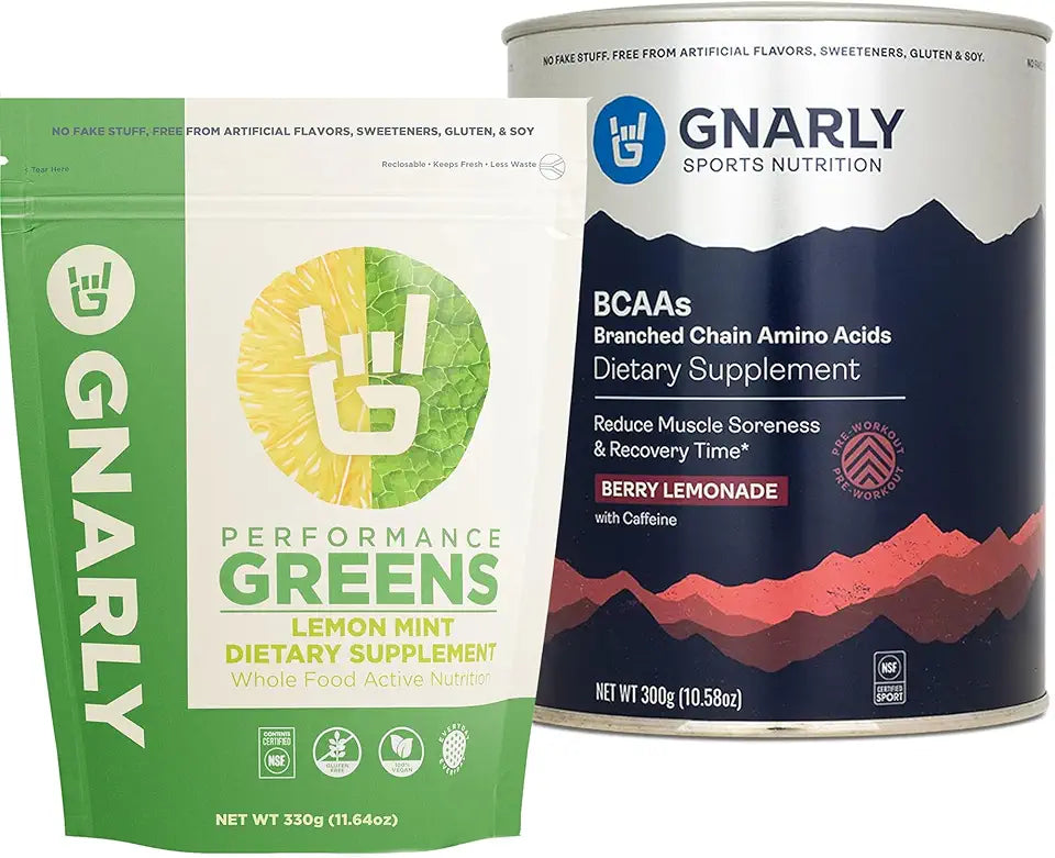 BCAAs Berry Lemonade 10.58oz Performance Greens Lemon Mint 11.64 oz Y668247