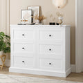 White 6 Drawer Wood Dresser U77754