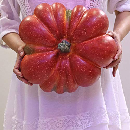 Large Artificial Pumpkin 12.6inch White Speckles J865381