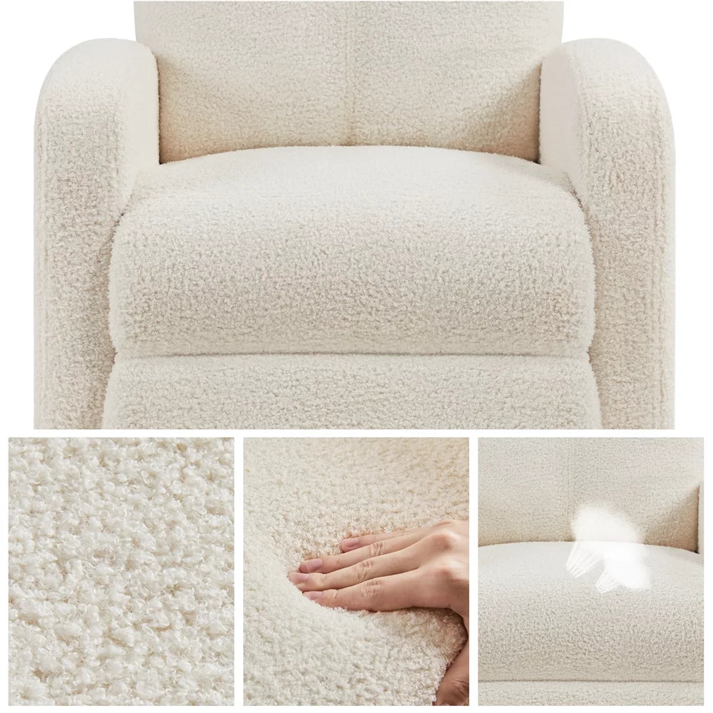 Adjustable Upholstered Boucle Recliner Chair A64181