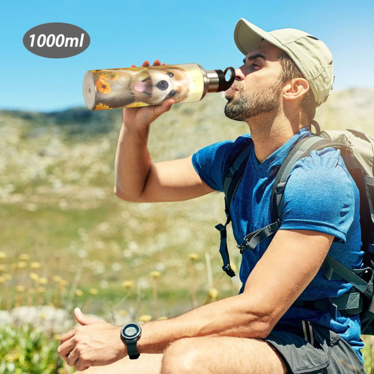 20 oz Insulated Stainless Steel Water Bottle with Straw Lid O4098