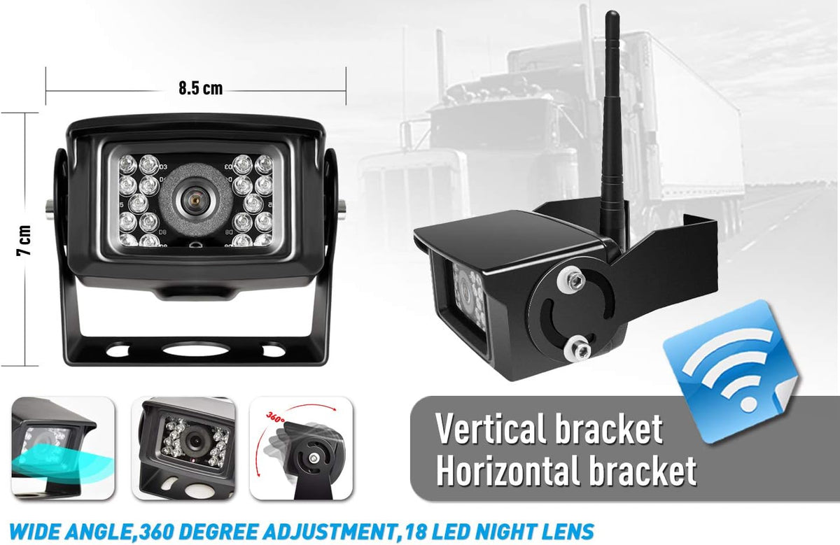 Wireless Backup Camera System Kit with 7’’ LCD Monitor H541