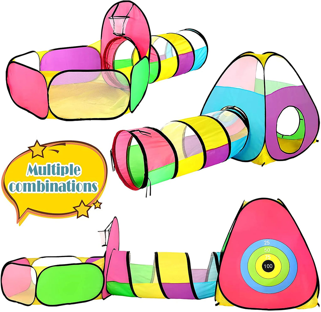 3pc Play Tunnel Tent with Ball Pits Polyester Playhouse X914521